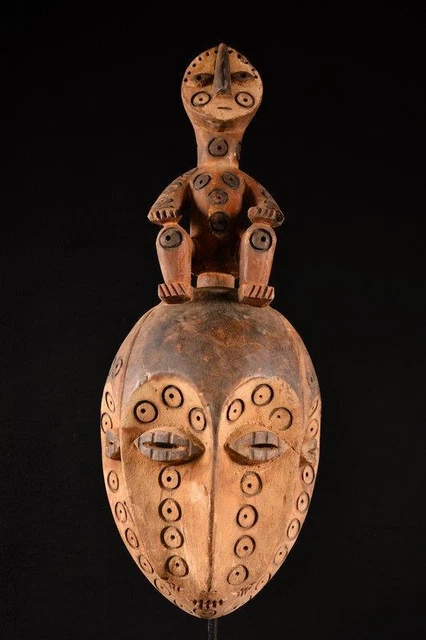 21589 African Authentic Lega Bwami Mask DR Congo