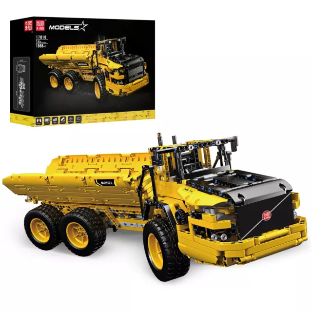 Mould King 17010 Tipper Dump Truck Remote Control RC Car Building Block MOC Kit