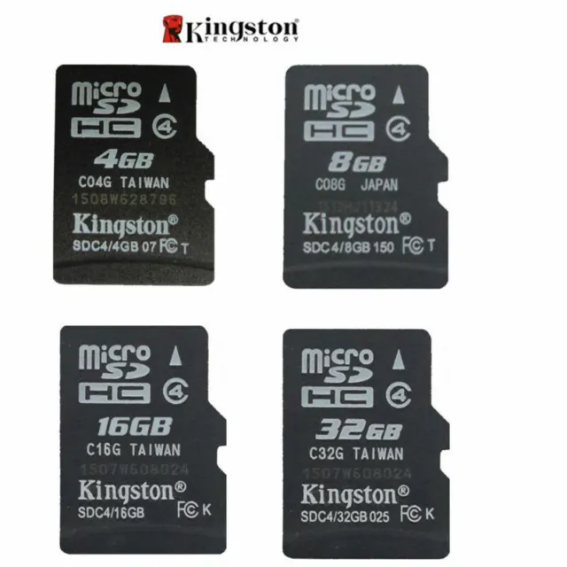 Echt Kingston Micro SD SDHC 4gb/8gb/16gb/32gb Tf Blitzlicht C4 Speicherkarte