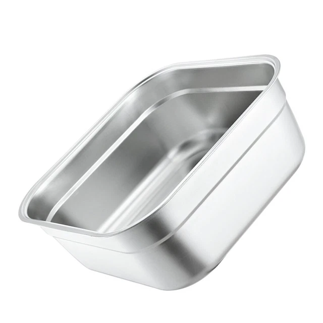 STAINLESS CANTEEN BASIN Vegetable Washing Salad Mixing Bowl Square £20.