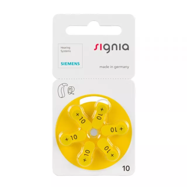 60 x Siemens Signia Hörgerätebatterien 1,45V 100mAh 10 P10MF PR70 2