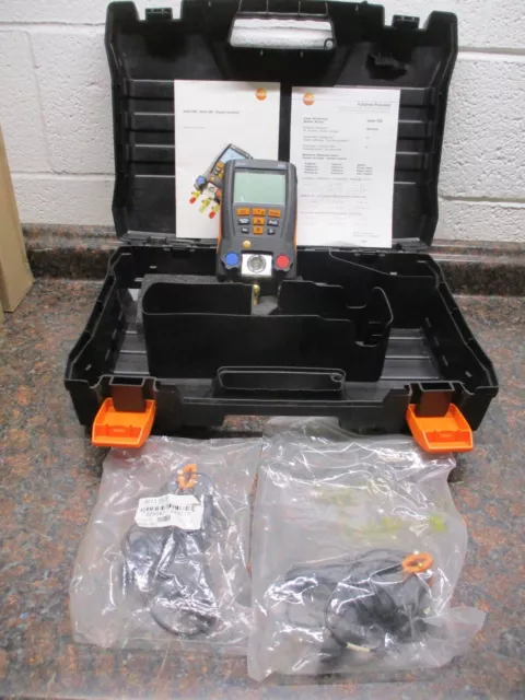 Testo 550 Bluetooth Digital Manifold Kit With 2 Temperature Clamps and Case