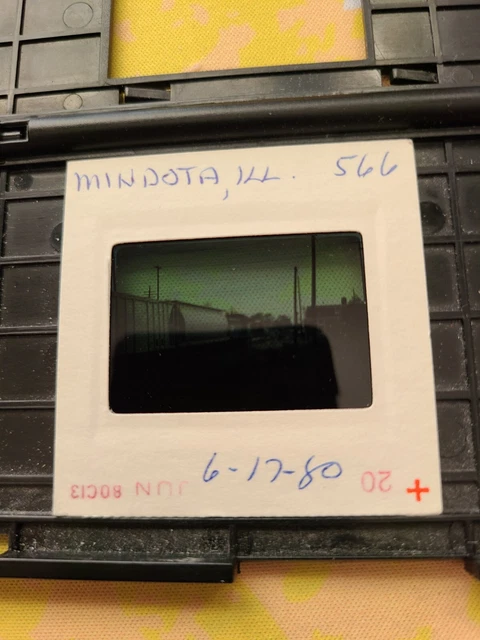 Original Slide Burlington Northern BN 566 EMD NW2 6-17-1980 Mendota ILL 2