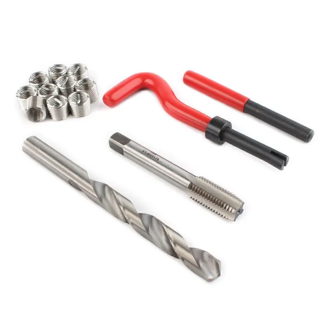 M12x1.75  Metric Thread Repair Install Tool Insert Kit M12 Helicoil Coil 15pcs