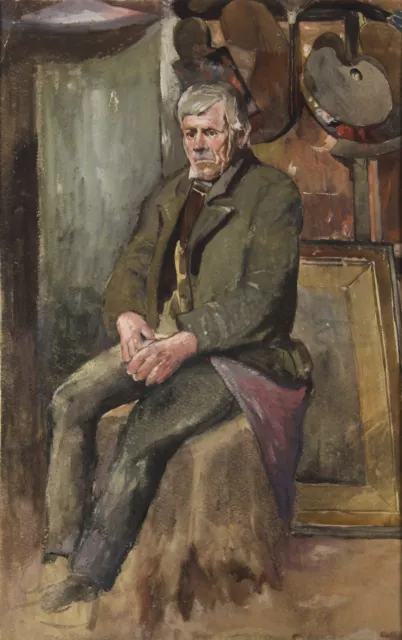 Otto von Faber Du Faur (1828-1901), Im Atelier sitzender Mann