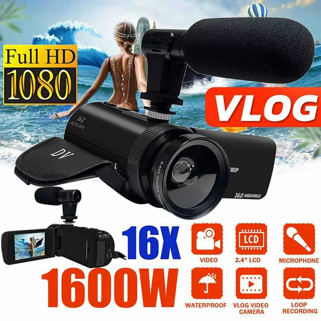 1080P Video Camera HD Camcorder 16MP WiFi DV Vlogging Camera with Mic Kids Gifts