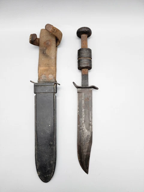 WWII USN US Navy KA-BAR MK2 Fighting Knife NORD 8114 ROUGH
