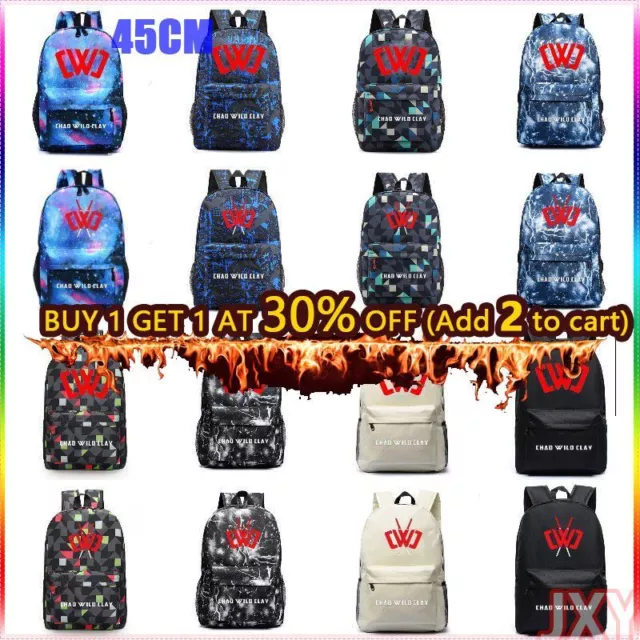 CHAD WILD CLAY NINJA BACKPACK RUCKSACK School GYM PE College Bag
