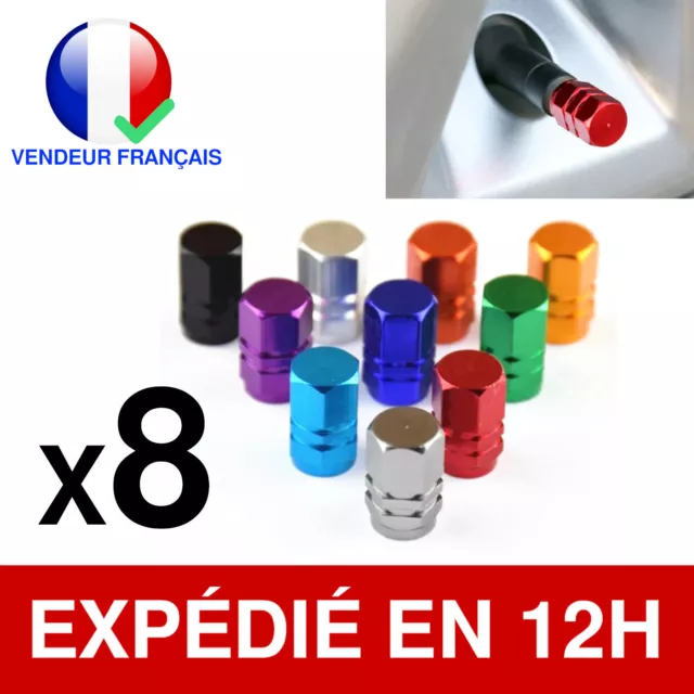 X4 Bouchon Valve Chrome Bleu Pneu Et Roue Voiture Moto Vélo Jantes Étanchéité