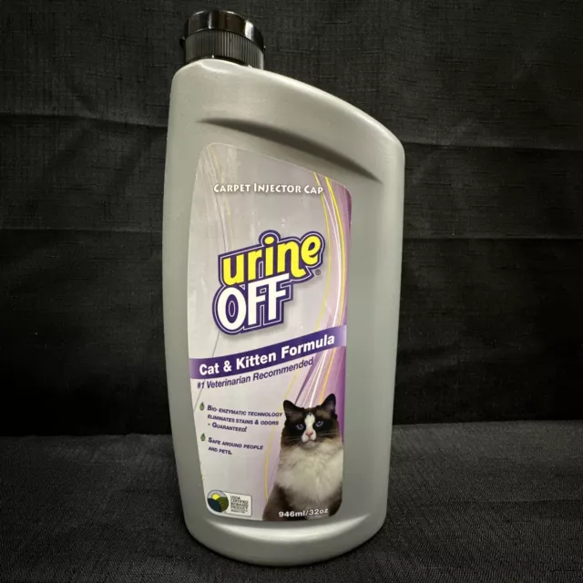 Urine Off Odor & Stain Remover Cat & Kitten Formula 32oz Carpet Injector Cap