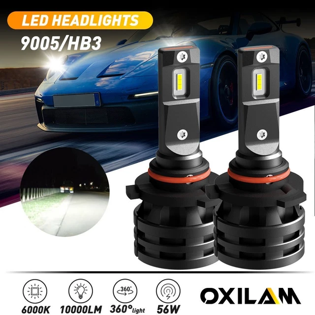 2X OXILAM 9005 HB3 LED Headlight Bulbs High Low Beam Super Bright Noiseless HOT
