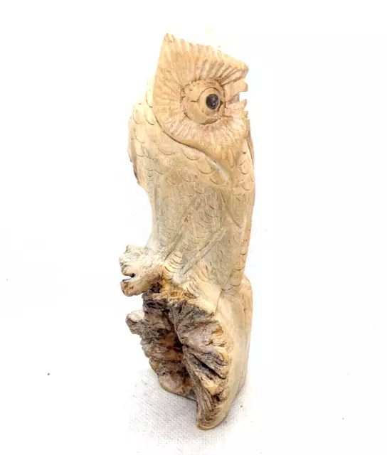 Vintage Hand Carved Wooden Carving Sculpture Art Decor Owl #2