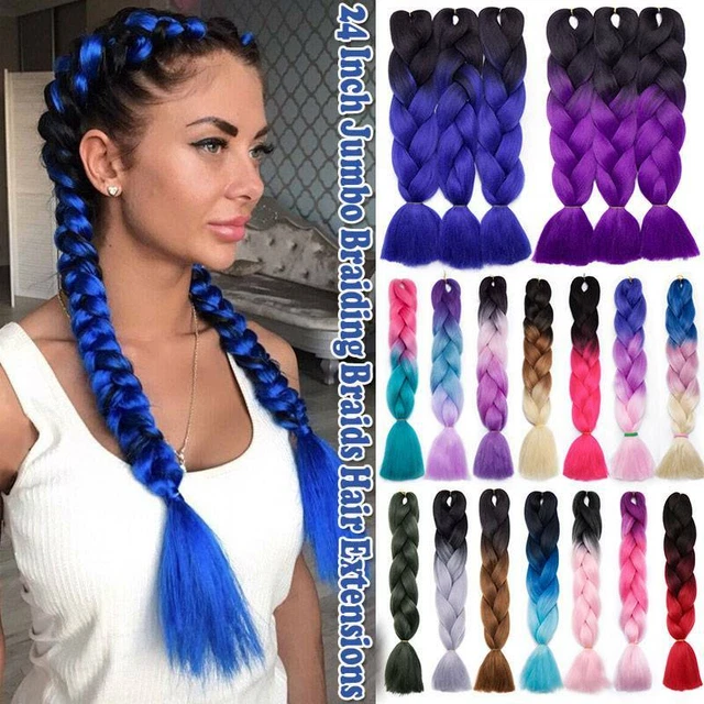 24& JUMBO BRAIDING Braids Afro Crochet Box Braids Hair Extensions Ombre