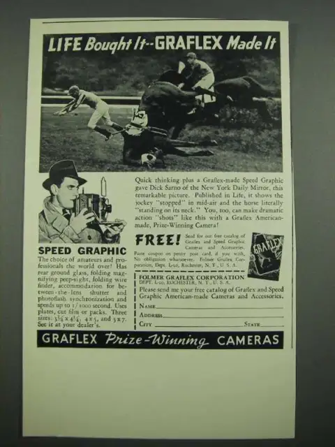 1937 Graflex Speed Graphic Camera Ad - Photo by Dick Sarno