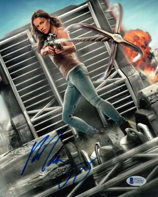 MICHELLE RODRIGUEZ SIGNED AUTOGRAPHED 8x10 PHOTO FAST AND FURIOUS BECKETT BAS