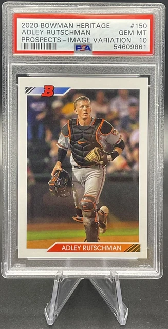 2020 Bowman Heritage ADLEY RUTSCHMAN Prospects Image Variation SP #150 *PSA 10*!