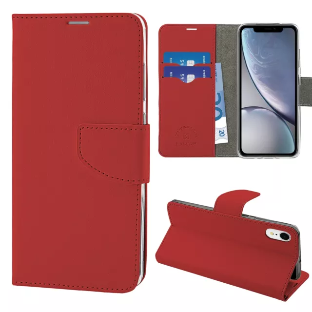 Custodia Flip Cover Case Libretto Chiusura Magnetica per Iphone X ROSSO NEWTOP