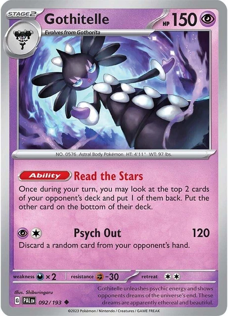 Gothitelle (092/193) (Reverse Holo) Paldea Evolved - Pokemon TCG [Near Mint]