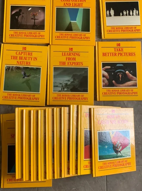 Juego de 18 libros de tapa dura biblioteca Kodak de fotografía creativa