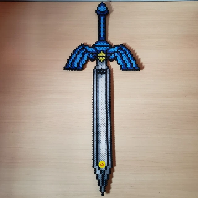 LEGEND OF ZELDA master sword pixel perler bead art snes nintendo