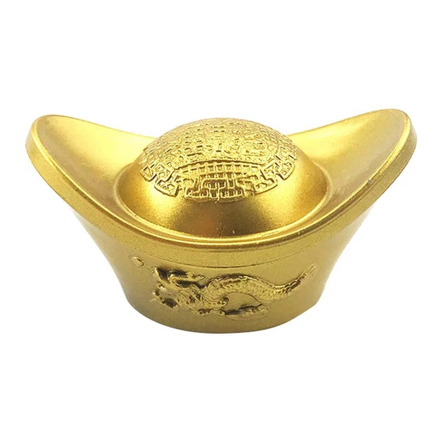 Lingot D'or Chinois De Poche Yuanbao Fengshui, Artisanat De