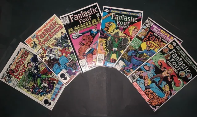 Fantastic Four Annuals Lot #14 #15 #16 #17 #18 #19 (6 books)