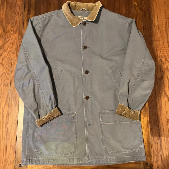 VTG LL Bean Jacket Extra Large Tall Field Coat Corduroy Neck READ DESCRIPTION