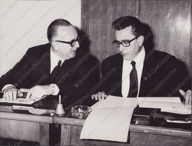 1969 EUR Roma Mariano Rumor Arnaldo Forlani Democrazia Cristiana Fotografia