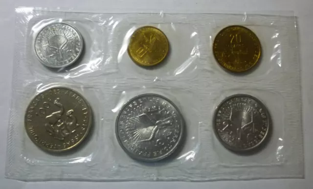 1968 1970 1971 French Afars & Issas (Djibouti) - Mint Bu Type Set (6) -Mega Rare