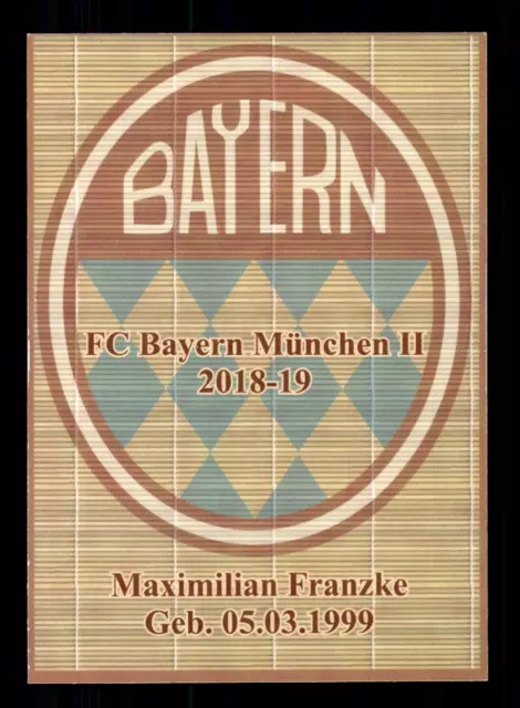 Maximilian Franzke  Autogrammkarte Bayern München II 2018-19 2