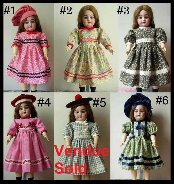 robe poupée ancienne SFBJ Jueau Kestner Halbig Heubach dress for