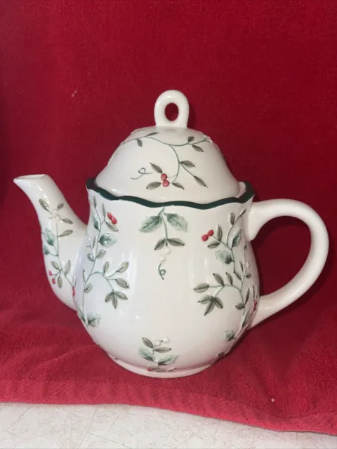 Large Pfaltzgraff Winterberry  Teapot with Lid