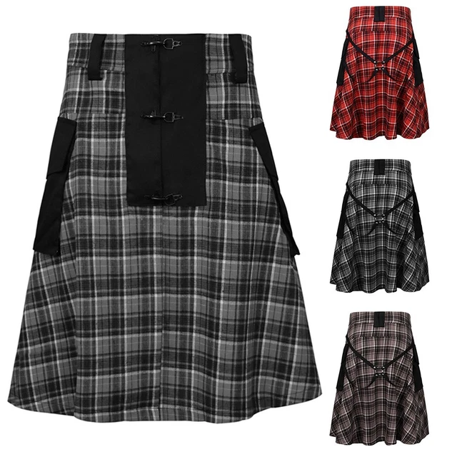 Gonna outdoor party uomo kilt accessori misto cotone scozzese