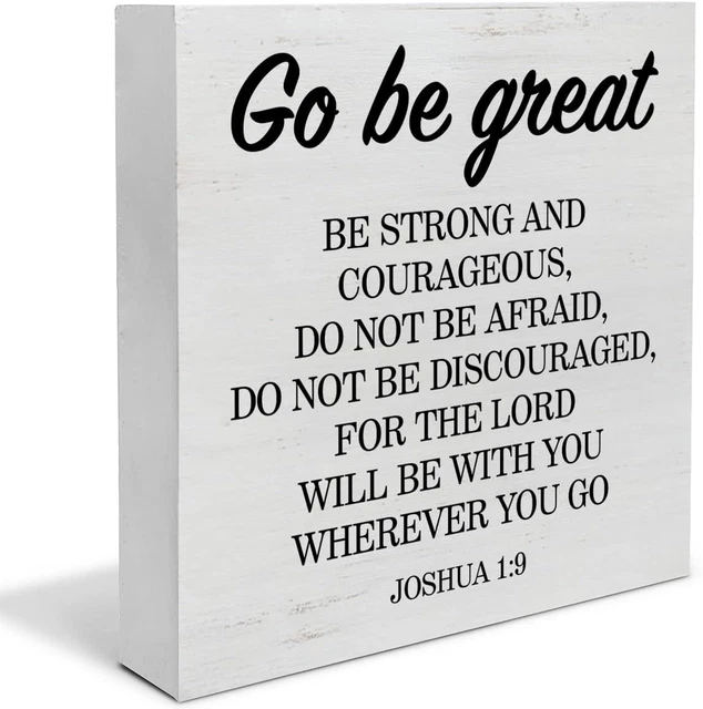Go Be Great Wood Box Sign Decor Desk Sign Christian Inspiration Wooden Box Block