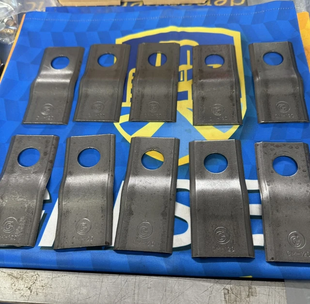 25 X PZ Kuhn Zetor Drum Mower Blades 108 X 47mm Hump Back - Box Of 25
