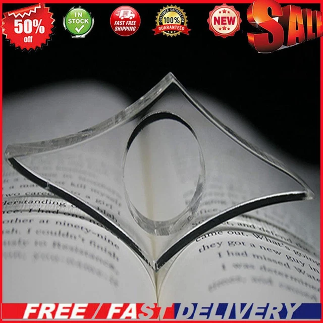 Acrylic Book Paper Clips Page Holder Stationery School Office Bookmarks (L)