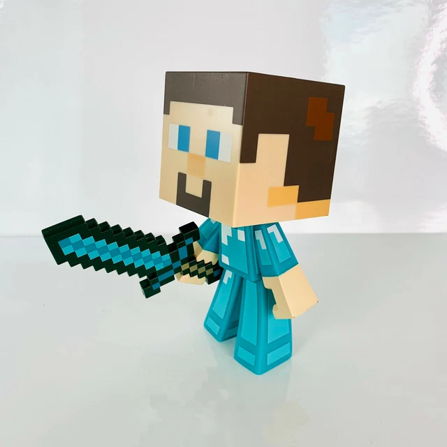6'' MOJANG MINECRAFT Steve With Sword Action Figure Home Decor By Notch ...