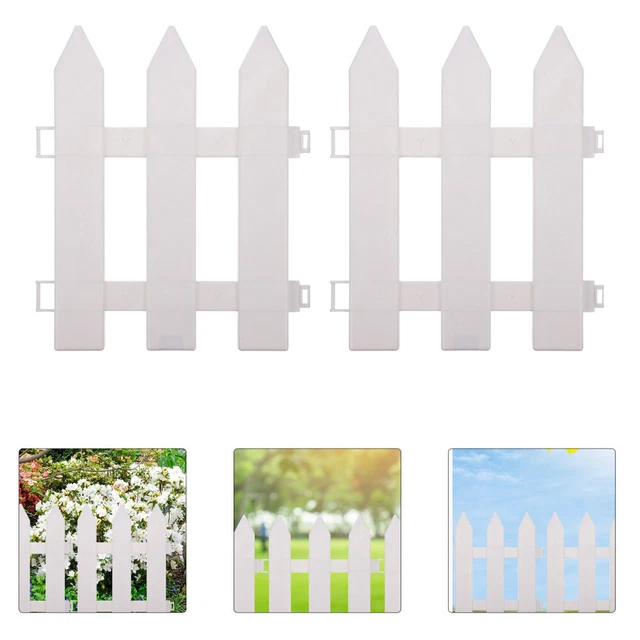 Tiardey - 2 Clôtures Miniatures En Bois Blanc - 5 Cm X 90 Cm - Décoration Pour Jardin, Bonsaï, Maison De Poupée, Noël - 4