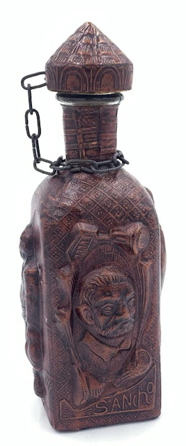 Don Quijote Jeype Sancho Leather Wrapped Bottle Made in Spain