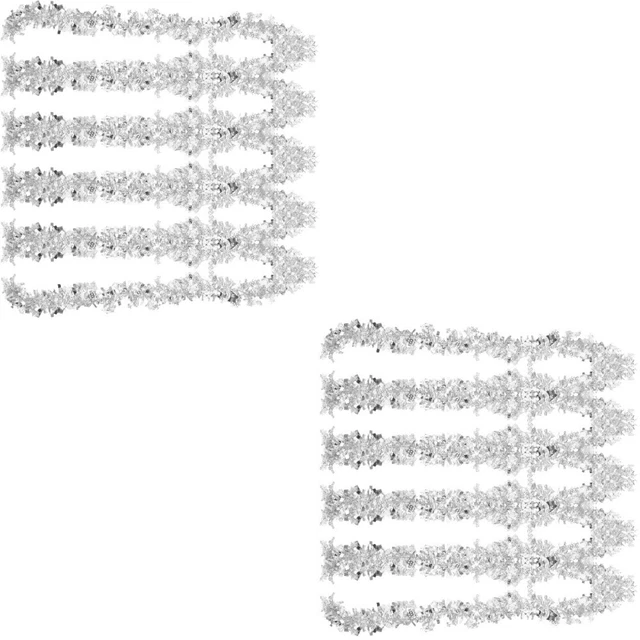 10 Pcs Sparkly Tinsel Garland Snowflake Color Strips Christmas