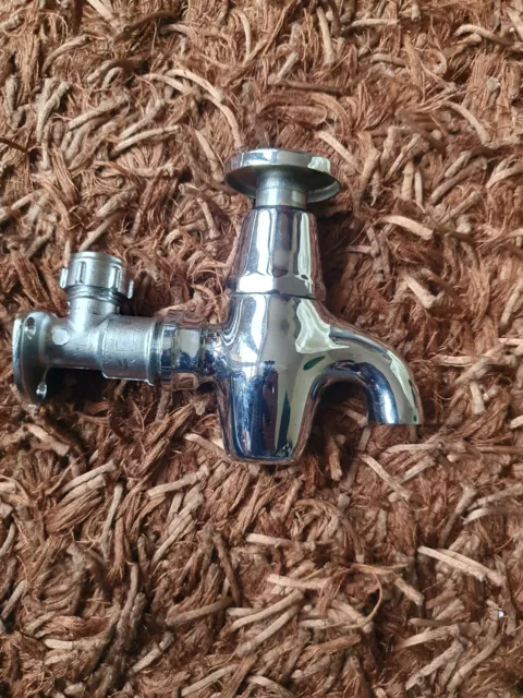 Pegler Prestex cold Non Concussive Self Closing Tap With Wall Plate  - New old