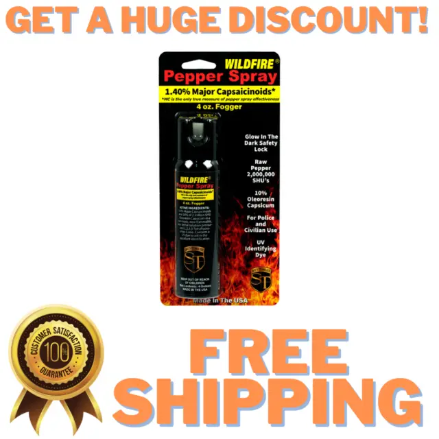 Wildfire Pepper Spray Fogger 4oz 10% Formula Self Defense Security Protection