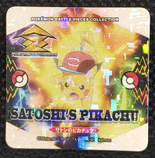 ASH KETCHUM PIKACHU Pokemon Battle Pieces Collection Sticker Holo ...