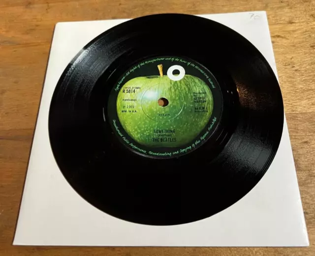 The Beatles –Something / Come Together-R 5814-UK-1969-Vinyl, 7"-Solid Centr -VG