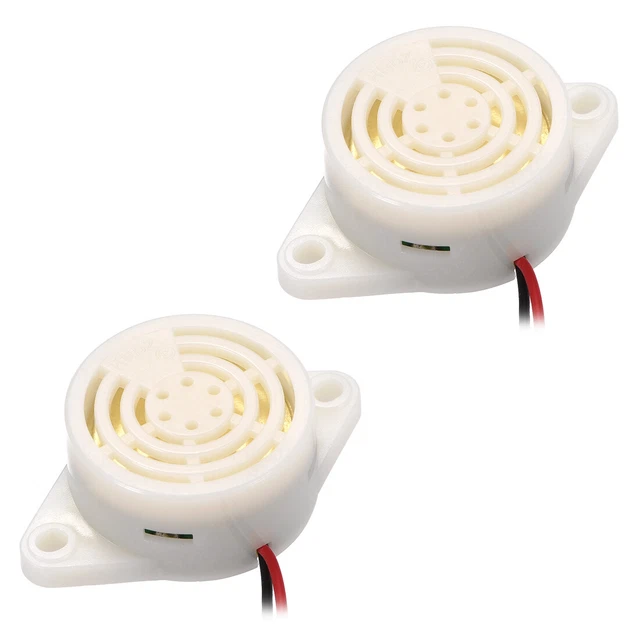 2 Pcs DC 3-24V Active Electronic Buzzer Piezo Alarm Sounder Continuous 90dB