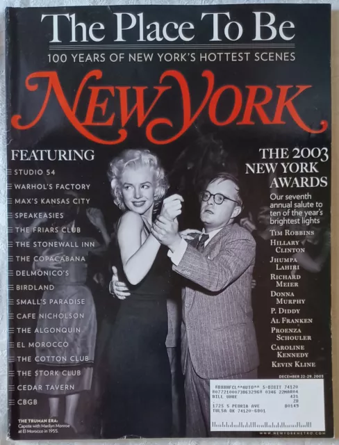 New York Magazine Dec 2003 "100 Years Of New York's Hottest Scenes" Near Mint Q1