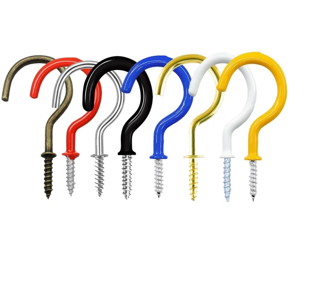 CUP HOOKS SCREW In ALL SIZES Hook Mug Hanger Kitchen Garage Tool