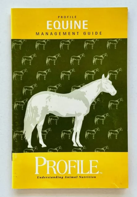 Horse Nutrition Management VTG Guide Booklet Profile Nutrition Equine Feed Food