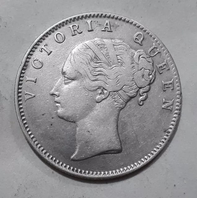 1840, Victoria Queen, British India, East India Company, AR 1 rupee,  continue