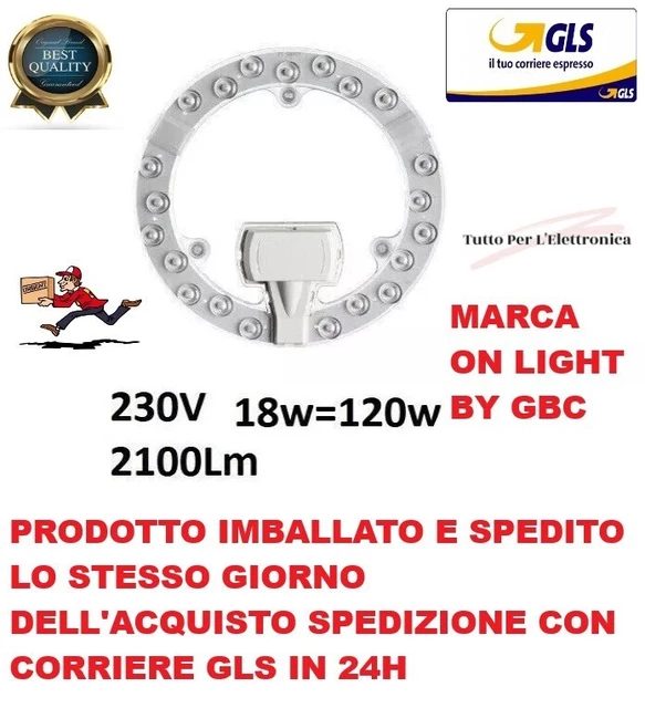 Tubo LED Circolare Silamp 32W - Diametro 400mm, Luce Fredda O Calda